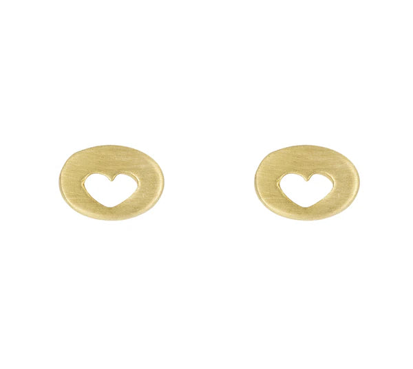 Key Gold Stud Earrings