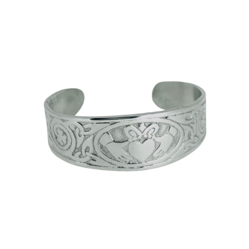 Pewter Claddagh Bangle.BN61