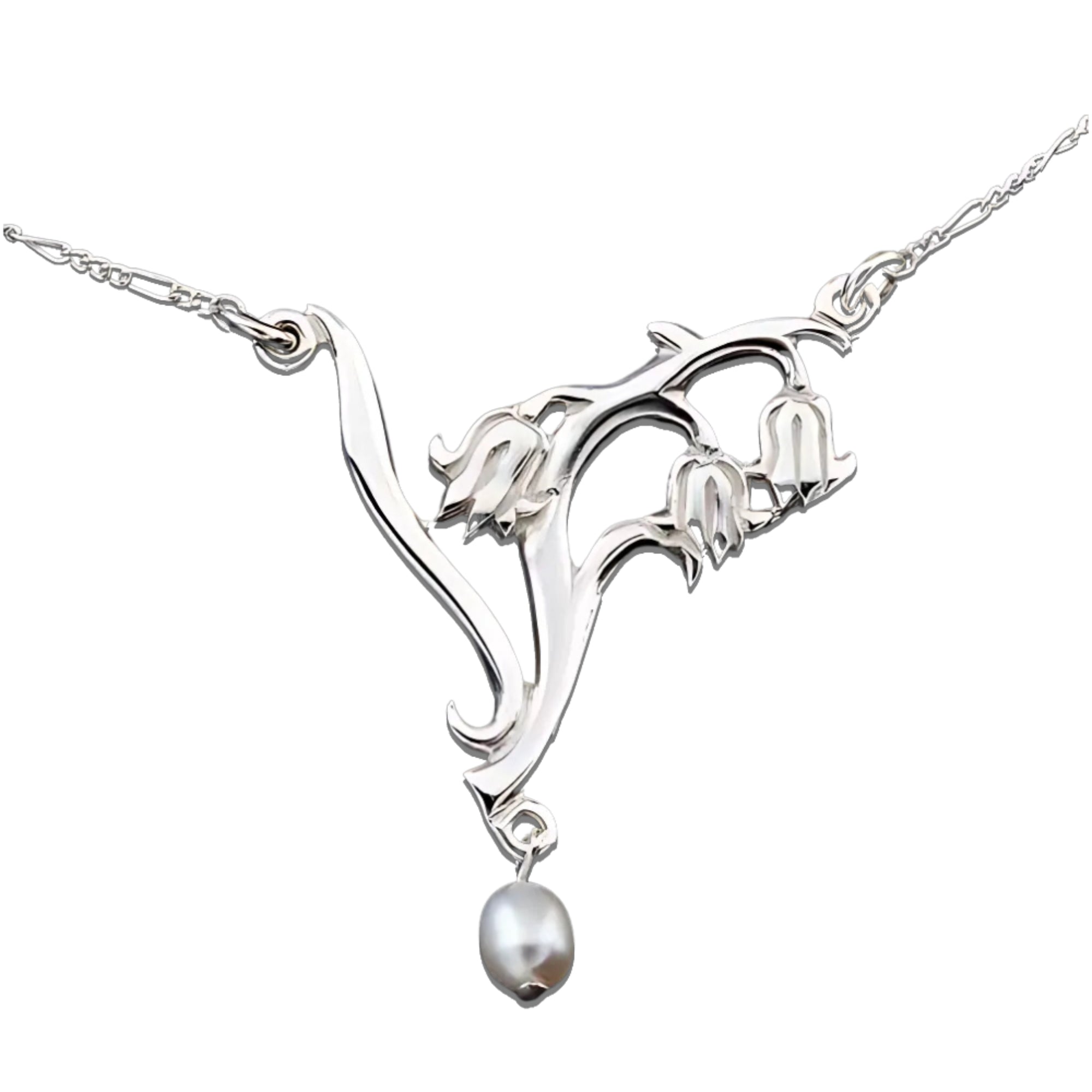 Silver And Pearl necklace - SP249