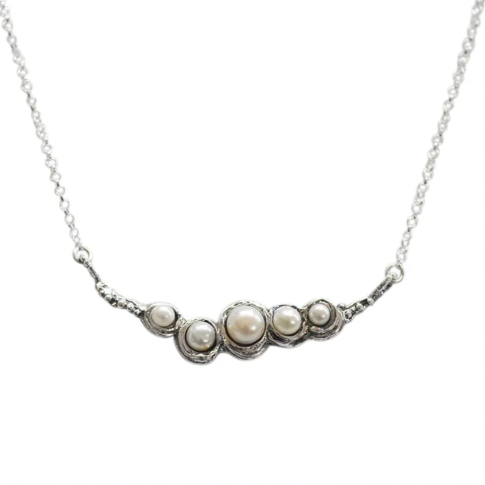 Silver and Pearl Necklace