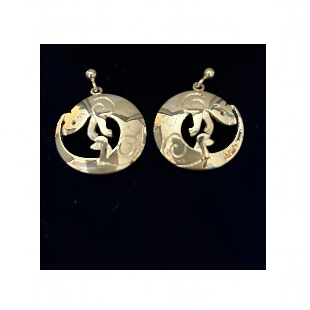 Silver Otter Earrings