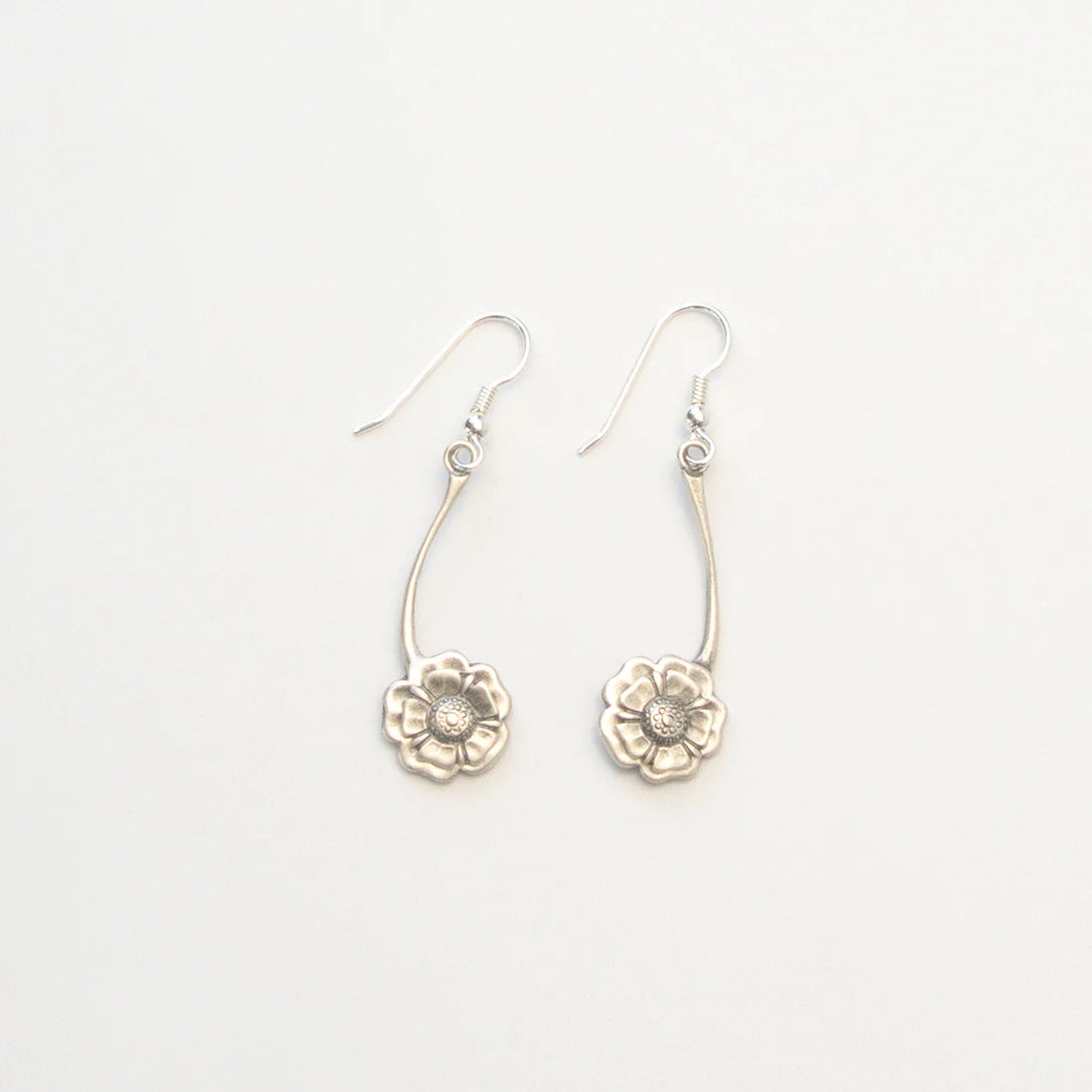 Jacobite Rose Coin Drop Earrings