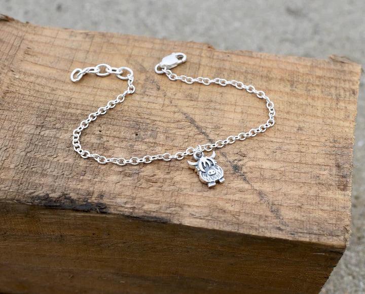 Highland Cow Peedie Charm Bracelet