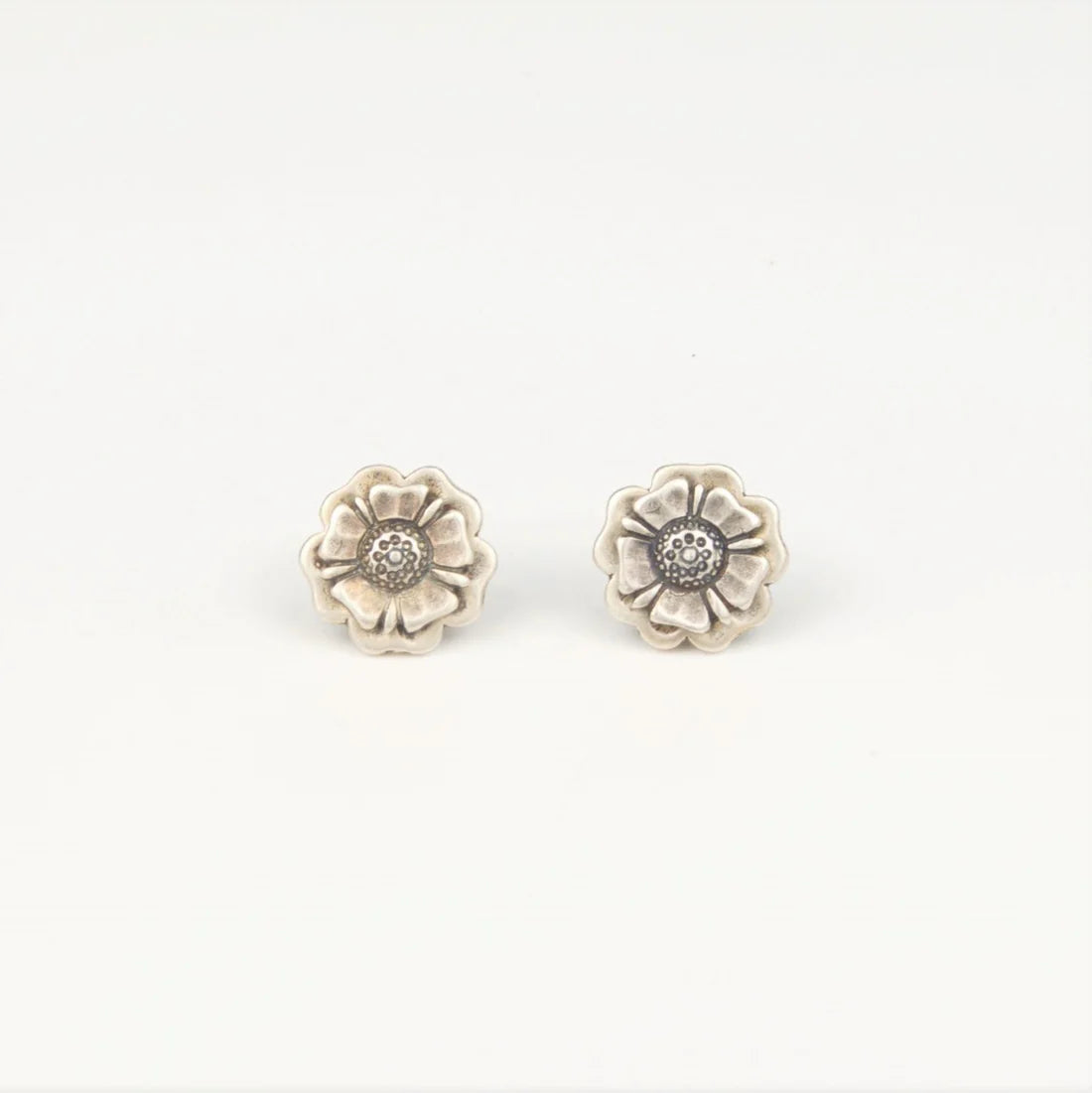 Jacobite Rose Coin Stud Earrings