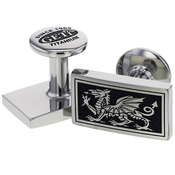 Fordite Cuff Links 2024 - Titanium Silver / 20mm in Diameter / 2mm Tray Depth / Priced Per Pair (20TUAG2-001)