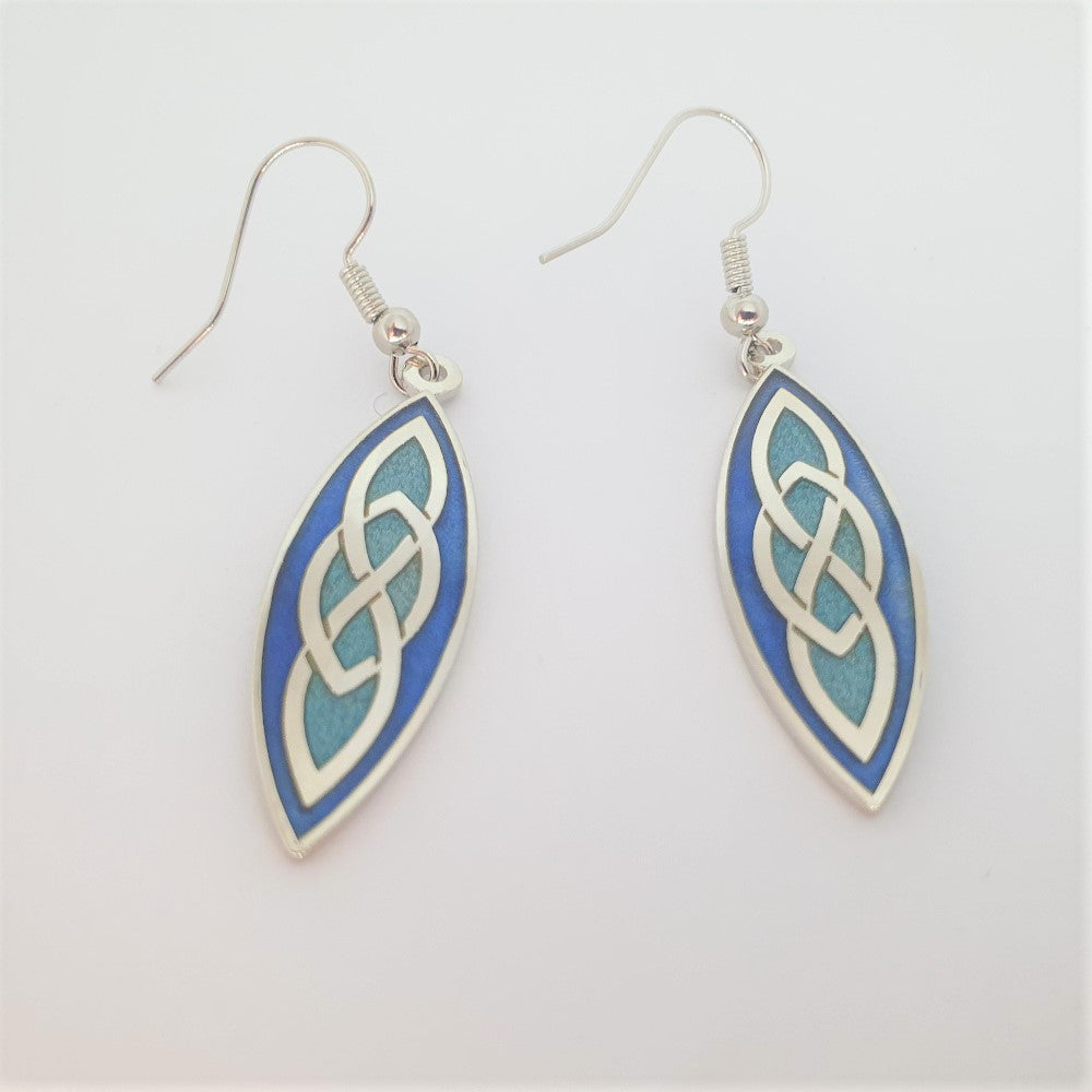 Sea Gems Celtic Drop Earrings 7278 Ogham Jewellery