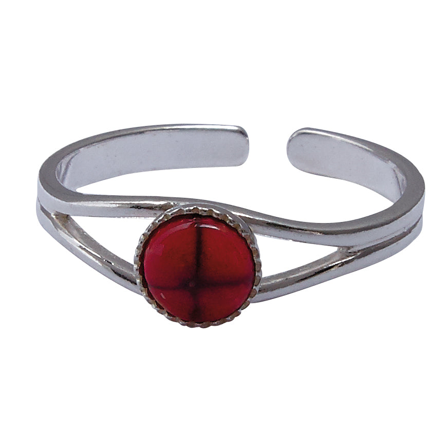 Simple silver ring hot sale with stone