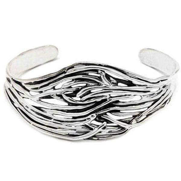 Designer Silver Bangle M108-Ogham Jewellery