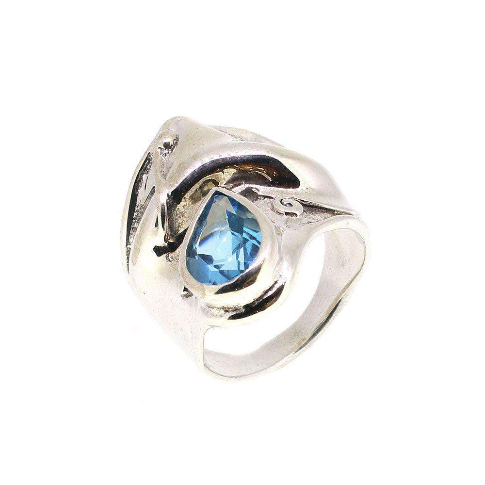 Sterling silver topaz on sale ring