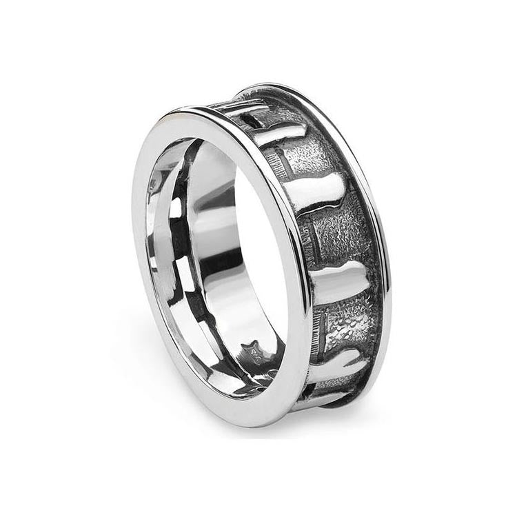Runic Pewter Scarf Ring – Aurora Orkney Jewellery