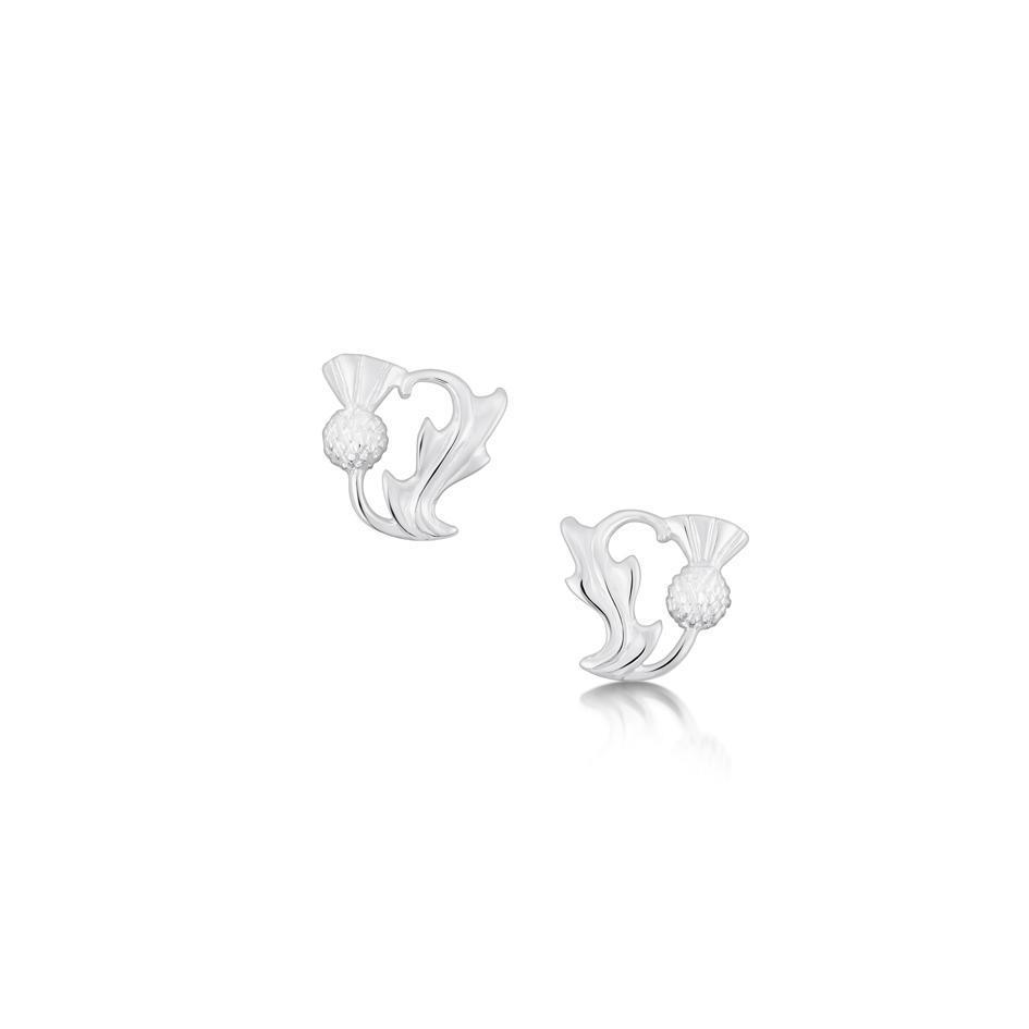 Sterling Silver Thistle Earrings - E57 - Ogham Jewellery