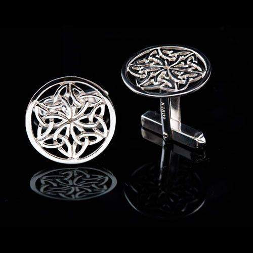 Sterling silver celtic on sale cufflinks