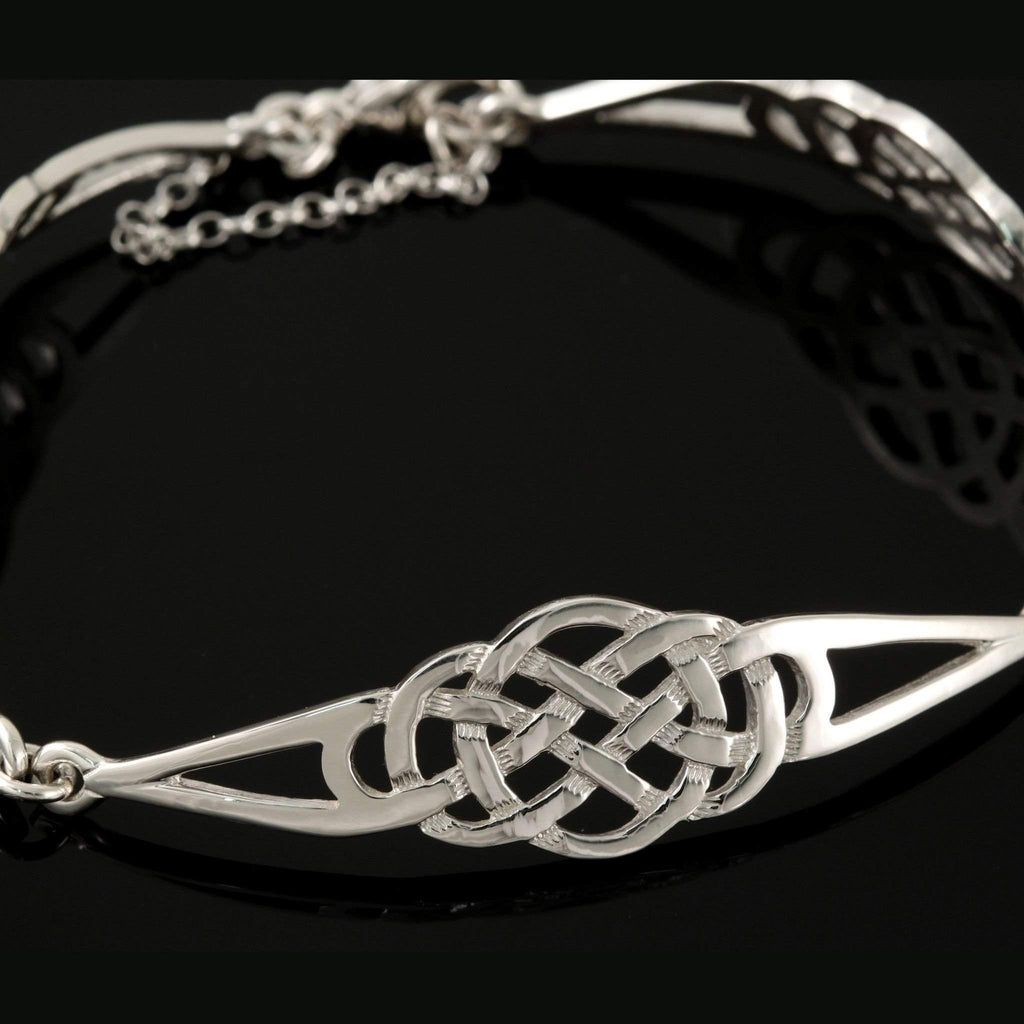 Celtic Bracelet with Shamrock Claddagh and Trinity charms