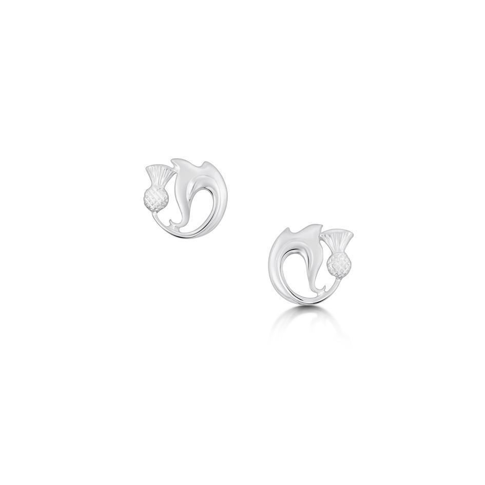 Silver thistle store earrings